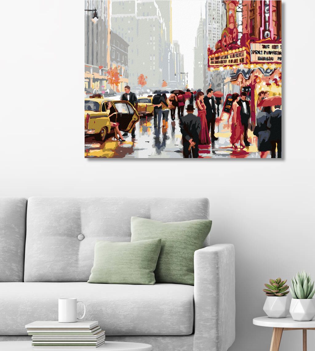zuty Malování podle čísel - DIVADLO V NEW YORKU (RICHARD MACNEIL) - Rozměr: 40x50 cm, Rámování: Varianta: bez rámu a bez vypnutí plátna - obrázek 7