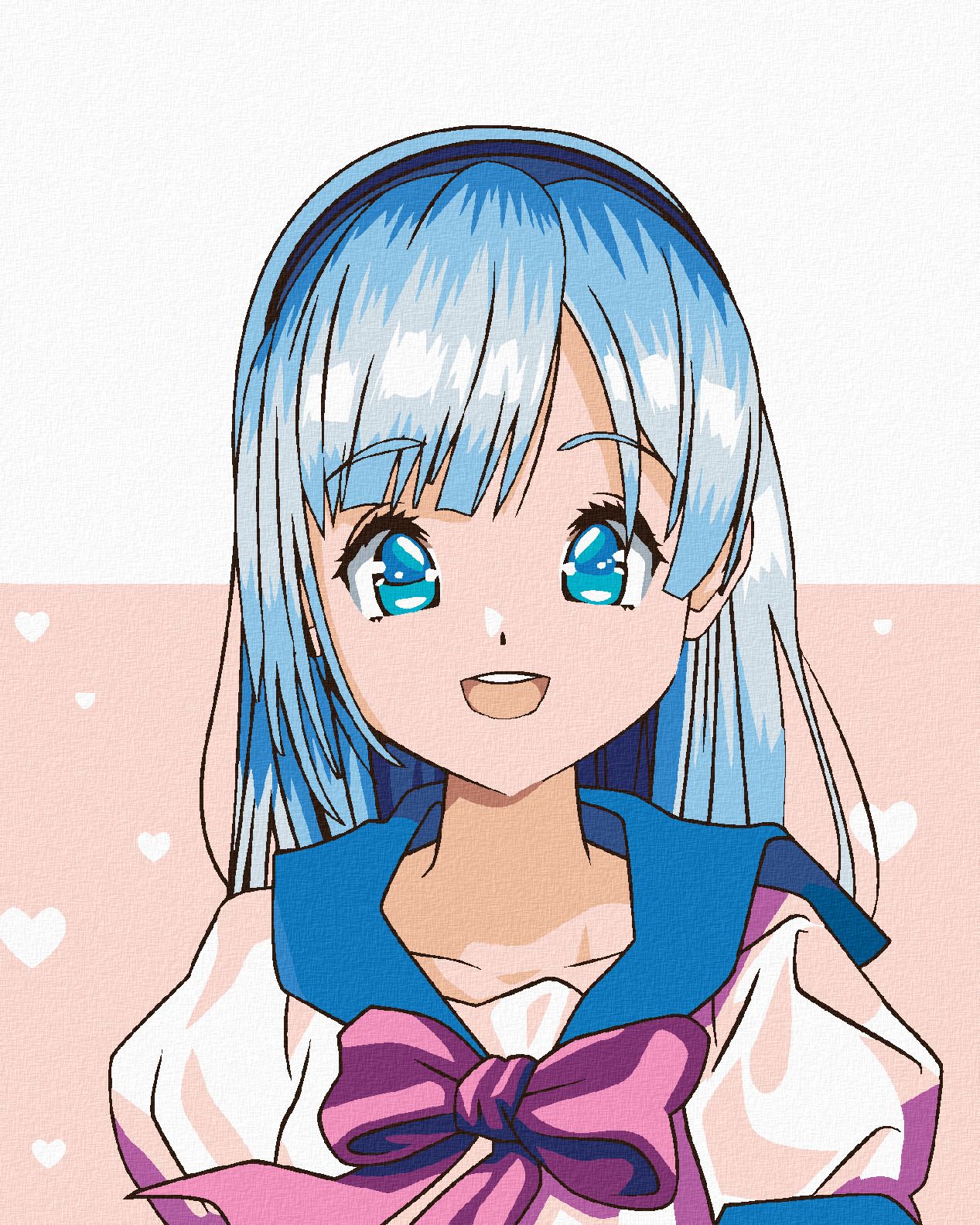 zuty Malování podle čísel - ANIME DÍVKA S MAŠLÍ - Rozměr: 40x50 cm, Rámování: Varianta: vypnuté plátno na rám - obrázek 1