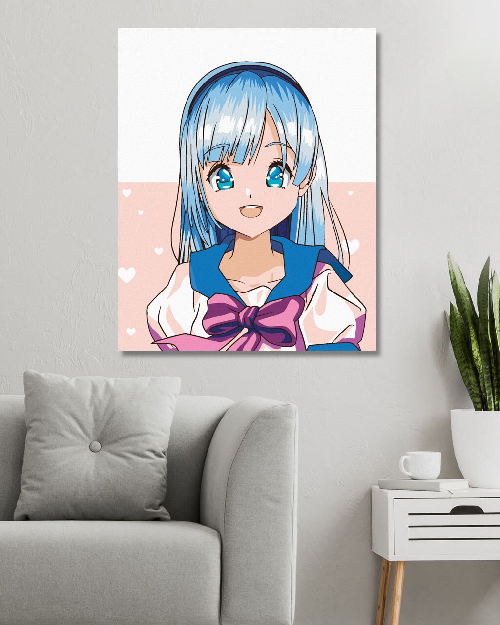 zuty Malování podle čísel - ANIME DÍVKA S MAŠLÍ - Rozměr: 40x50 cm, Rámování: Varianta: vypnuté plátno na rám - obrázek 9