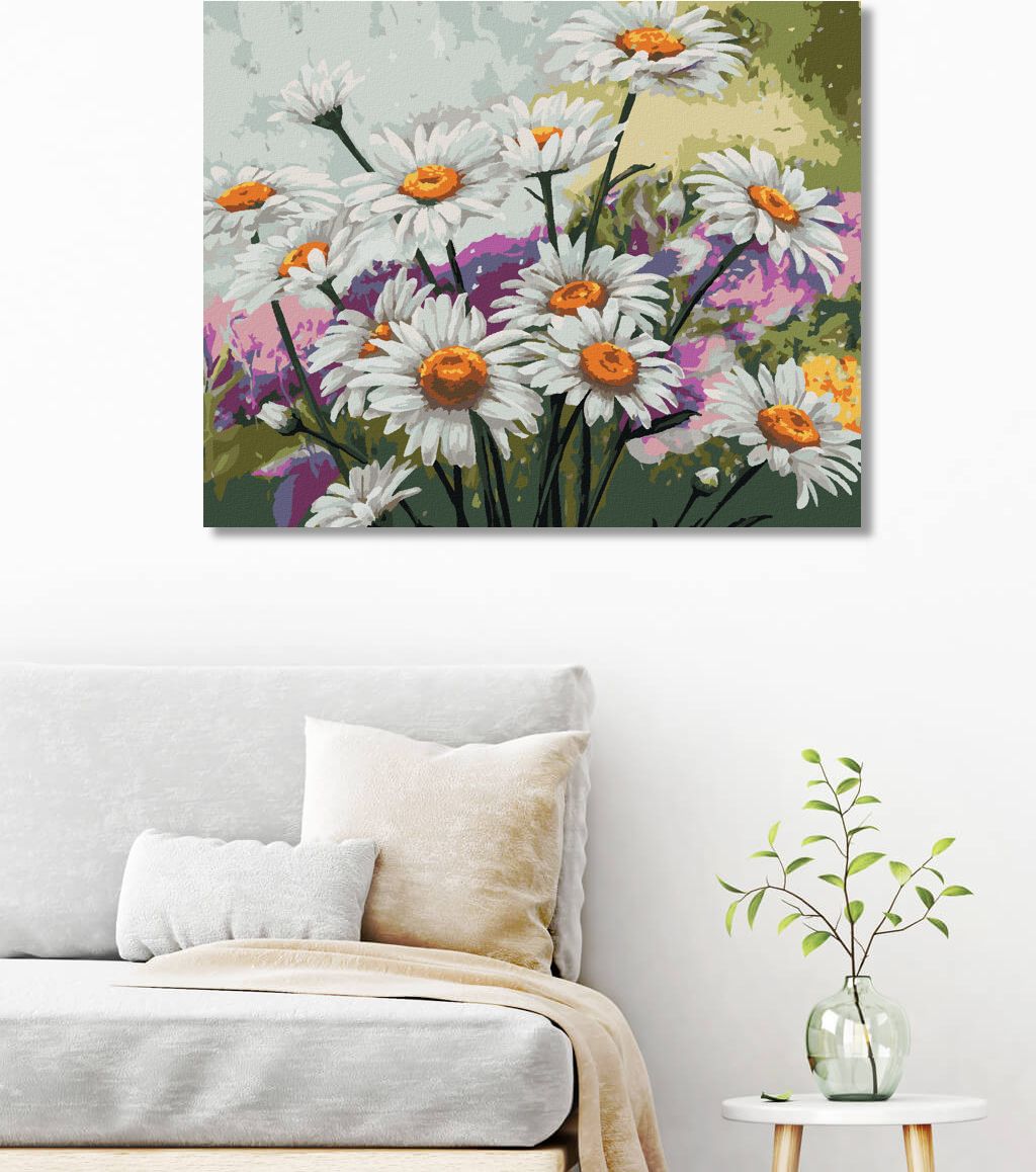 zuty Malování podle čísel - HEŘMÁNEK NA LOUCE - Rozměr: 40x50 cm, Rámování: Varianta: vypnuté plátno na rám - obrázek 2