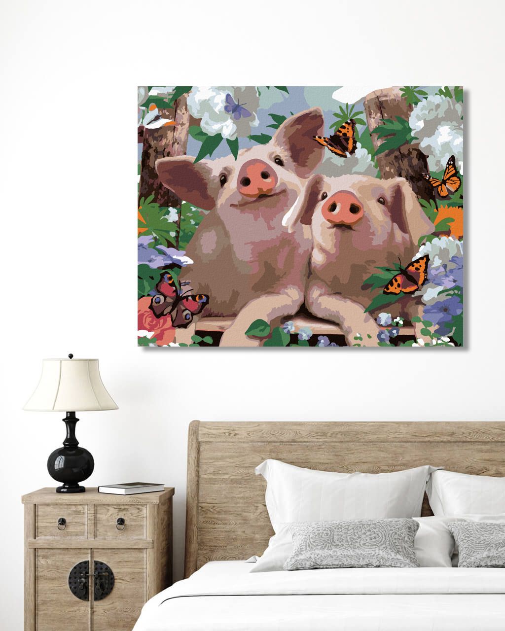 zuty Malování podle čísel - VESELÁ PRASÁTKA (HOWARD ROBINSON) - Rozměr: 40x50 cm, Rámování: Varianta: bez rámu a bez vypnutí plátna - obrázek 4