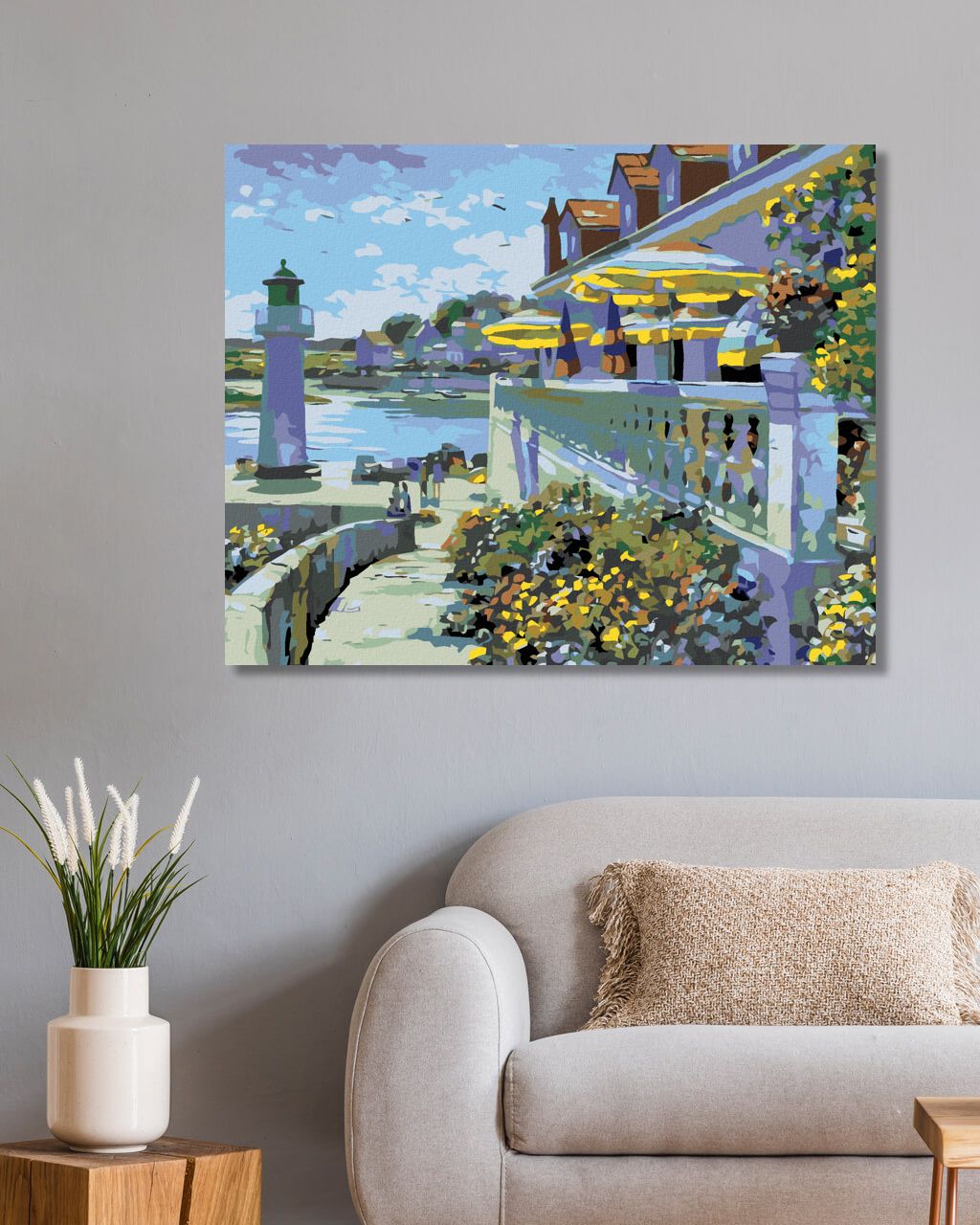 zuty Malování podle čísel - TERASA A MALÝ MAJÁK - Rozměr: 40x50 cm, Rámování: Varianta: vypnuté plátno na rám - obrázek 7