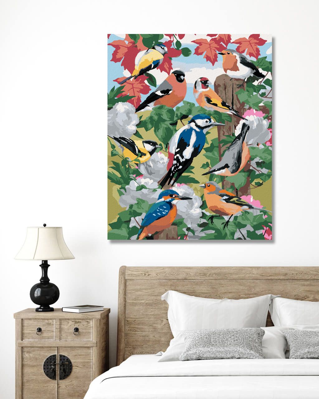 zuty Malování podle čísel - PTÁCI A BÍLÉ KVĚTINY (HOWARD ROBINSON) - Rozměr: 40x50 cm, Rámování: Varianta: bez rámu a bez vypnutí plátna - obrázek 7