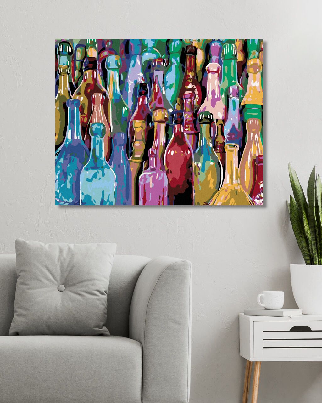 zuty Malování podle čísel - BAREVNÉ LAHVE - Rozměr: 40x50 cm, Rámování: Varianta: vypnuté plátno na rám - obrázek 9
