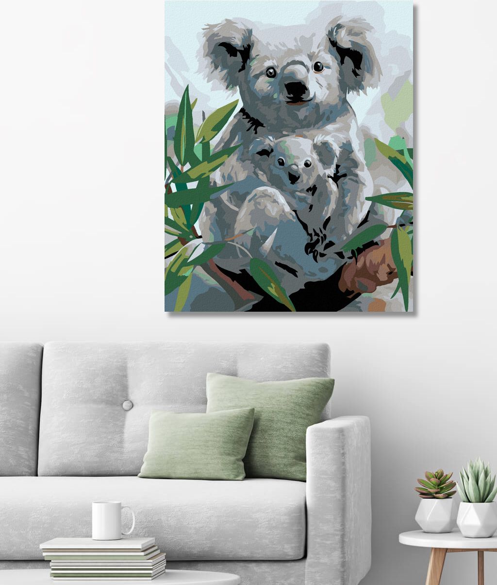 zuty Malování podle čísel - KOALA S MLÁDĚTEM - Rozměr: 40x50 cm, Rámování: Varianta: bez rámu a bez vypnutí plátna - obrázek 5