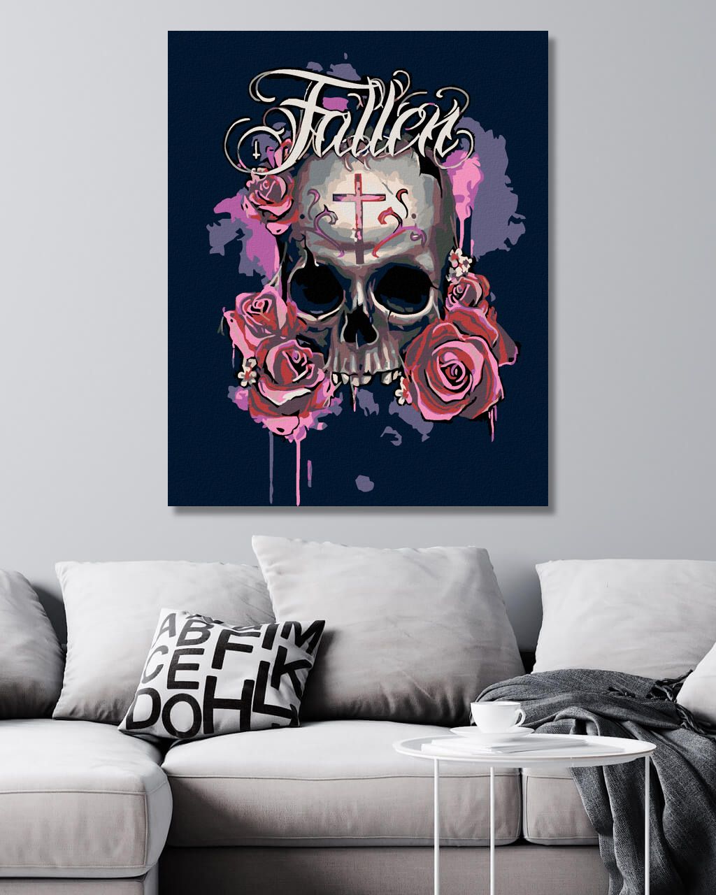 zuty Malování podle čísel - PADLÁ LEBKA - Rozměr: 40x50 cm, Rámování: Varianta: vypnuté plátno na rám - obrázek 5