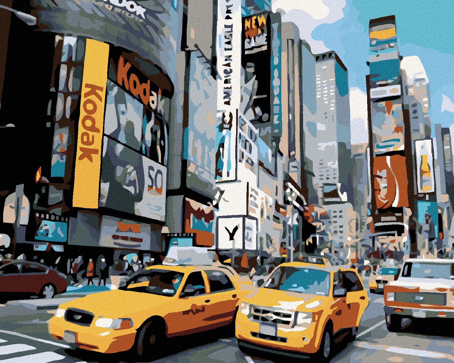 zuty Malování podle čísel - ULICE V NEW YORKU - Rozměr: 40x50 cm, Rámování: Varianta: bez rámu a bez vypnutí plátna - obrázek 1