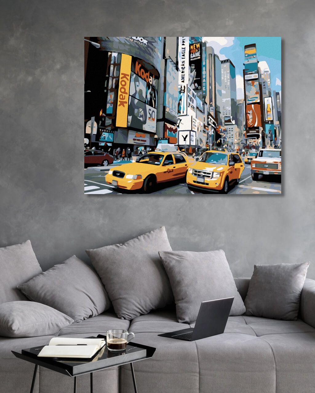 zuty Malování podle čísel - ULICE V NEW YORKU - Rozměr: 40x50 cm, Rámování: Varianta: bez rámu a bez vypnutí plátna - obrázek 5