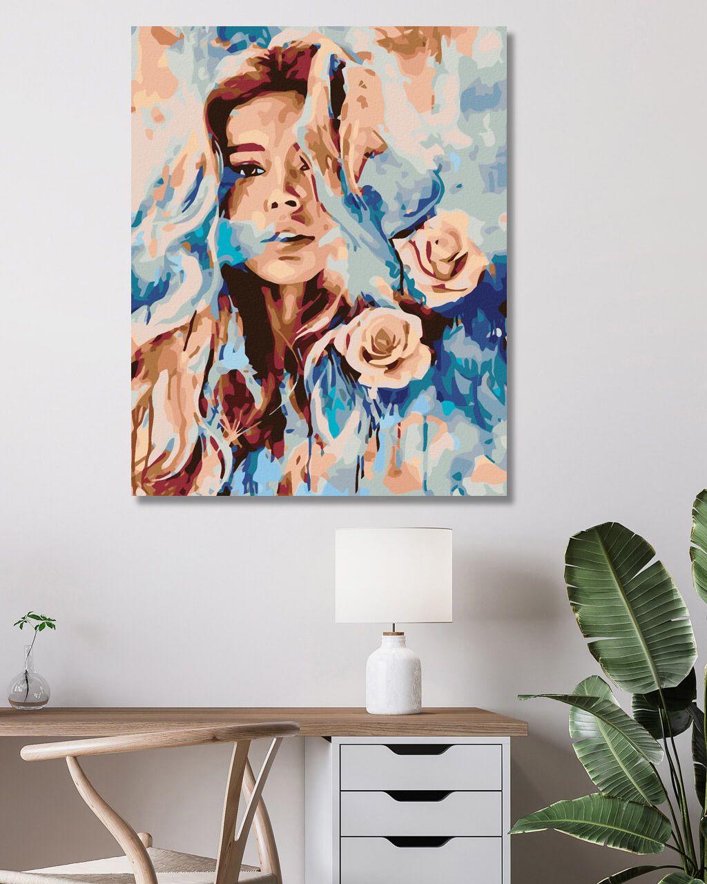 zuty Malování podle čísel - RŮŽOVÁ ŽENA - Rozměr: 40x50 cm, Rámování: Varianta: bez rámu a bez vypnutí plátna - obrázek 4