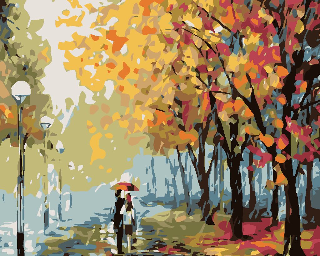 zuty Malování podle čísel - PODZIMNÍ DÉŠŤ - Rozměr: 40x50 cm, Rámování: Varianta: bez rámu a bez vypnutí plátna - obrázek 7