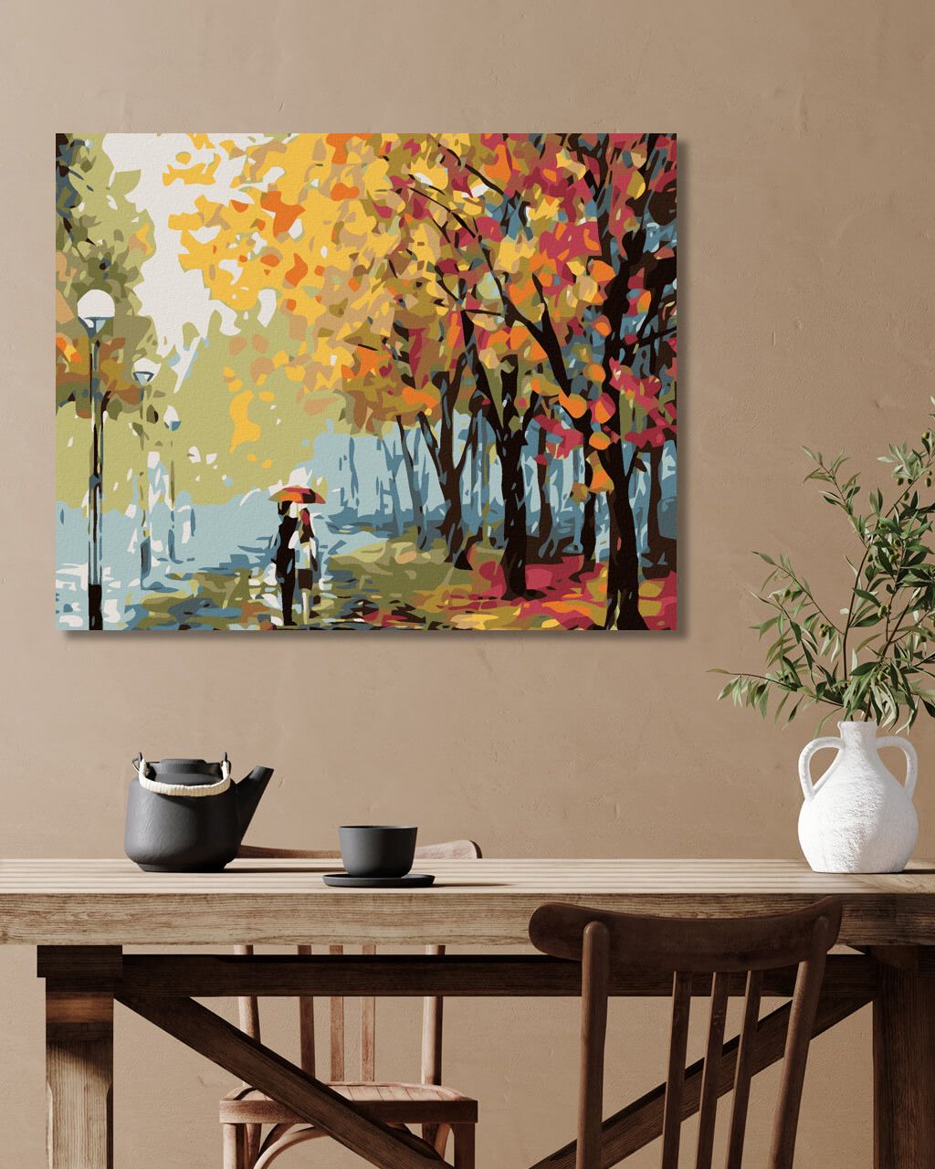 zuty Malování podle čísel - PODZIMNÍ DÉŠŤ - Rozměr: 40x50 cm, Rámování: Varianta: vypnuté plátno na rám - obrázek 9