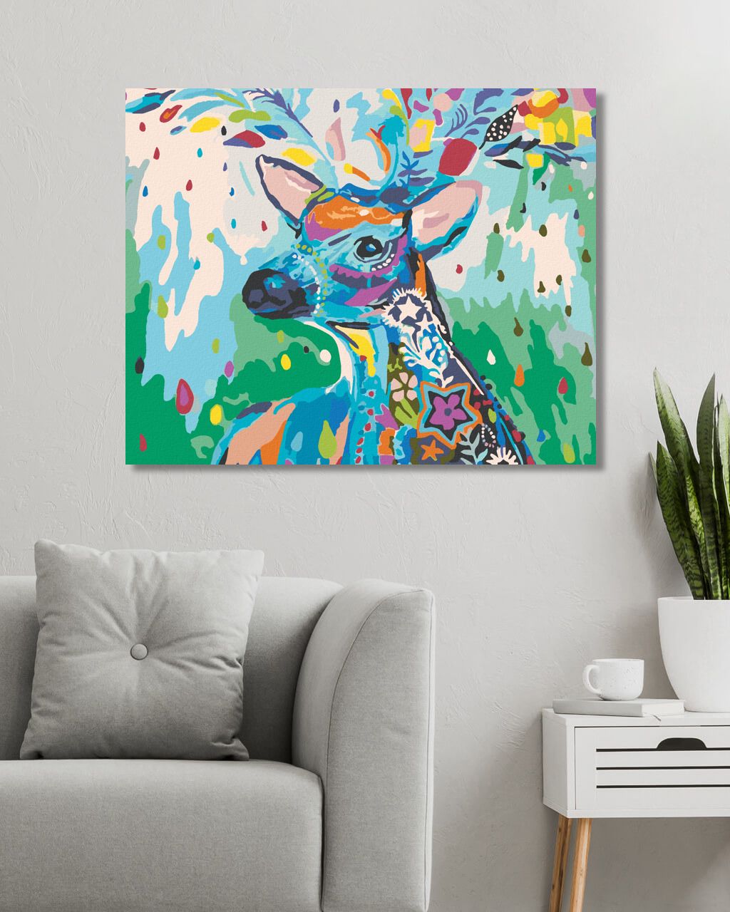 zuty Malování podle čísel - JELEN PLNÝ BAREV - Rozměr: 40x50 cm, Rámování: Varianta: vypnuté plátno na rám - obrázek 10