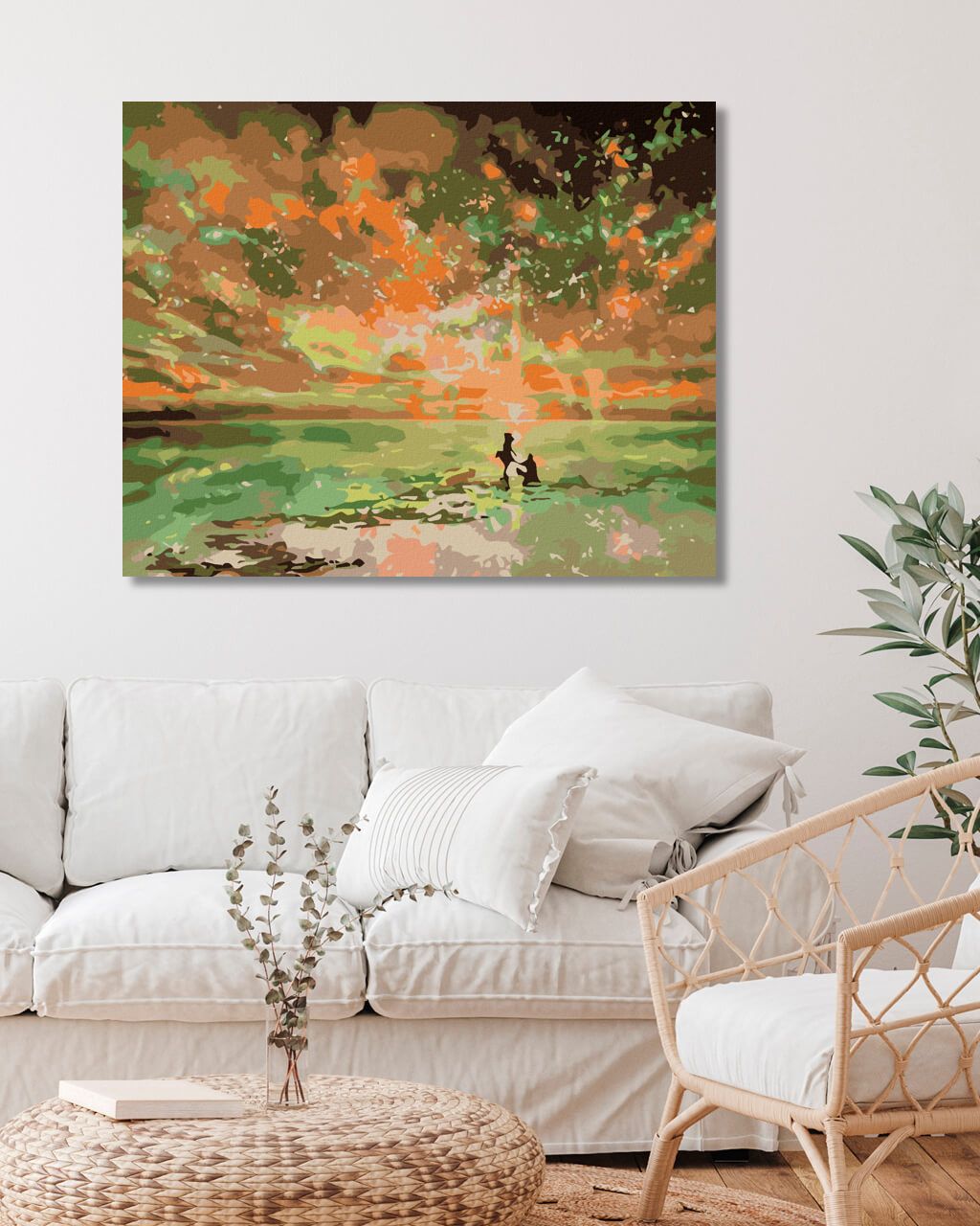 zuty Malování podle čísel - ORANŽOVÁ POLÁRNÍ ZÁŘE - Rozměr: 40x50 cm, Rámování: Varianta: vypnuté plátno na rám - obrázek 5
