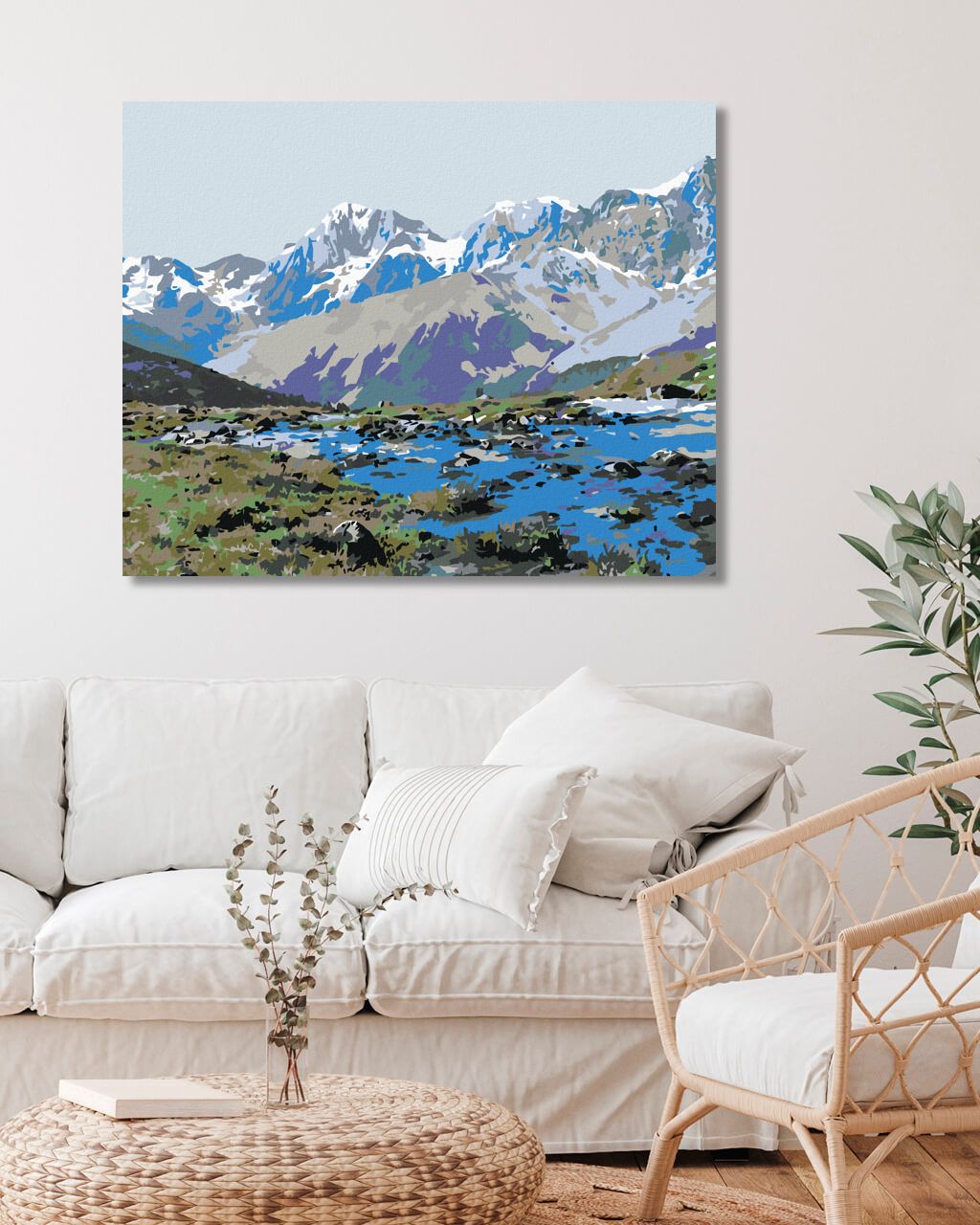 zuty Malování podle čísel - POTOK V HORÁCH - Rozměr: 40x50 cm, Rámování: Varianta: vypnuté plátno na rám - obrázek 10
