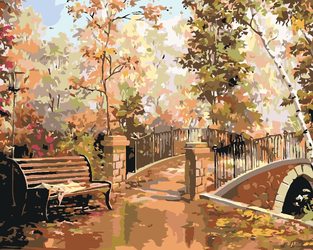 zuty Malování podle čísel - LAVIČKA V PARKU - Rozměr: 40x50 cm, Rámování: Varianta: vypnuté plátno na rám - obrázek 8