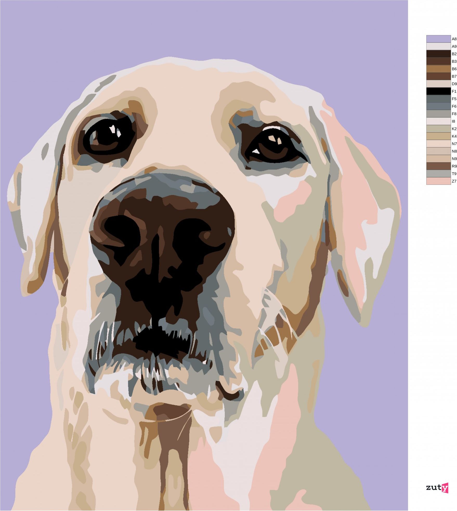 zuty Malování podle čísel - LABRADORSKÝ RETRÍVR - Rozměr: 40x50 cm, Rámování: Varianta: vypnuté plátno na rám - obrázek 3