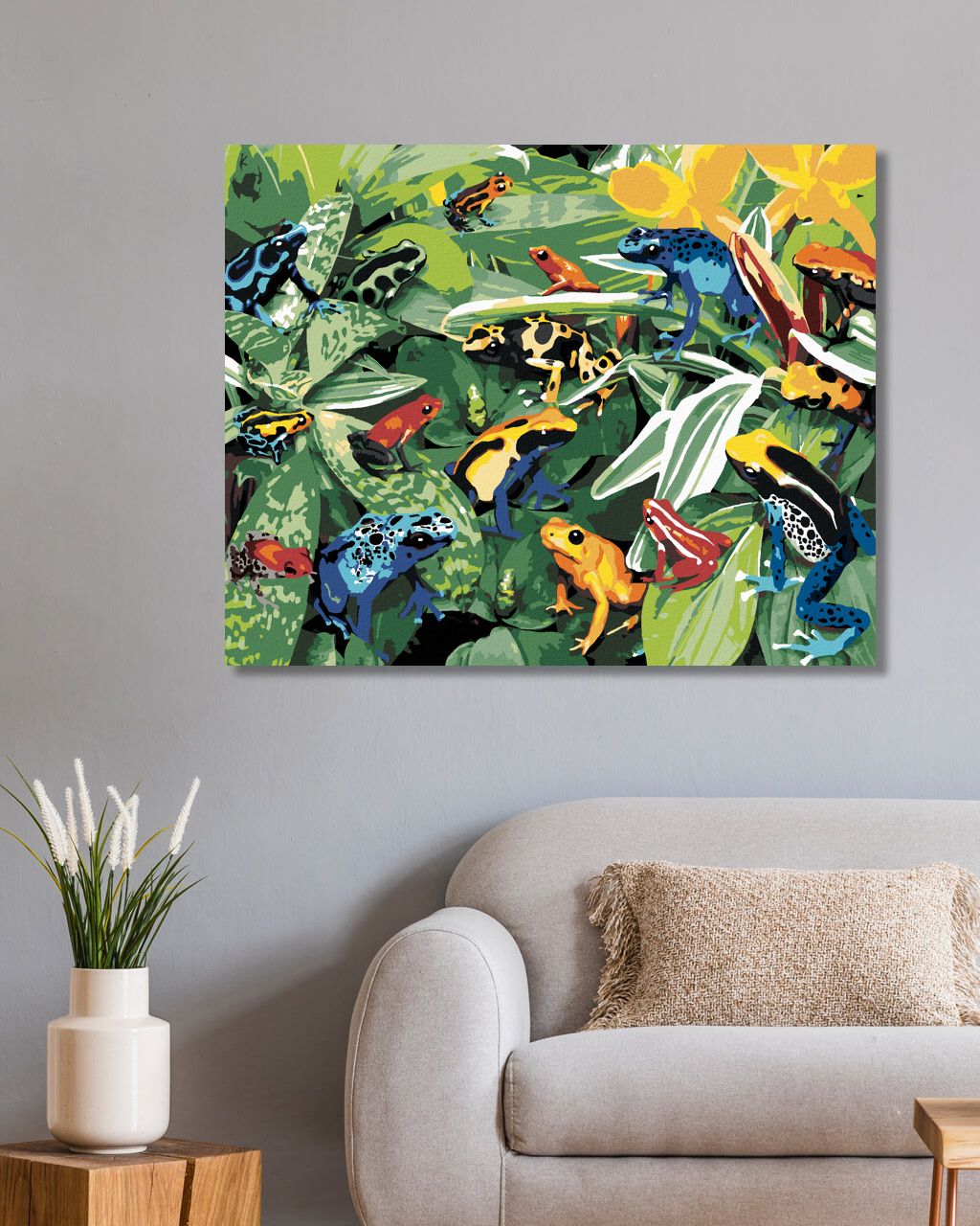 zuty Malování podle čísel - BAREVNÉ ŽÁBY (HOWARD ROBINSON) - Rozměr: 40x50 cm, Rámování: Varianta: vypnuté plátno na rám - obrázek 3