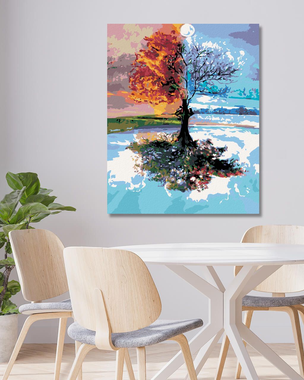 zuty Malování podle čísel - ČTVERO ROČNÍCH OBDOBÍ - Rozměr: 40x50 cm, Rámování: Varianta: vypnuté plátno na rám - obrázek 9