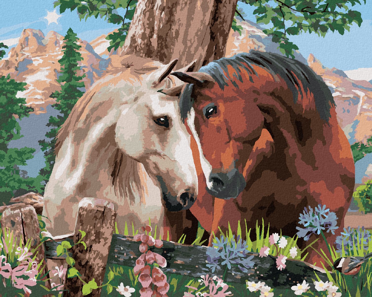 zuty Malování podle čísel - KDYŽ SE ZAMILUJE KŮŇ (HOWARD ROBINSON) - Rozměr: 40x50 cm, Rámování: Varianta: bez rámu a bez vypnutí plátna - obrázek 1