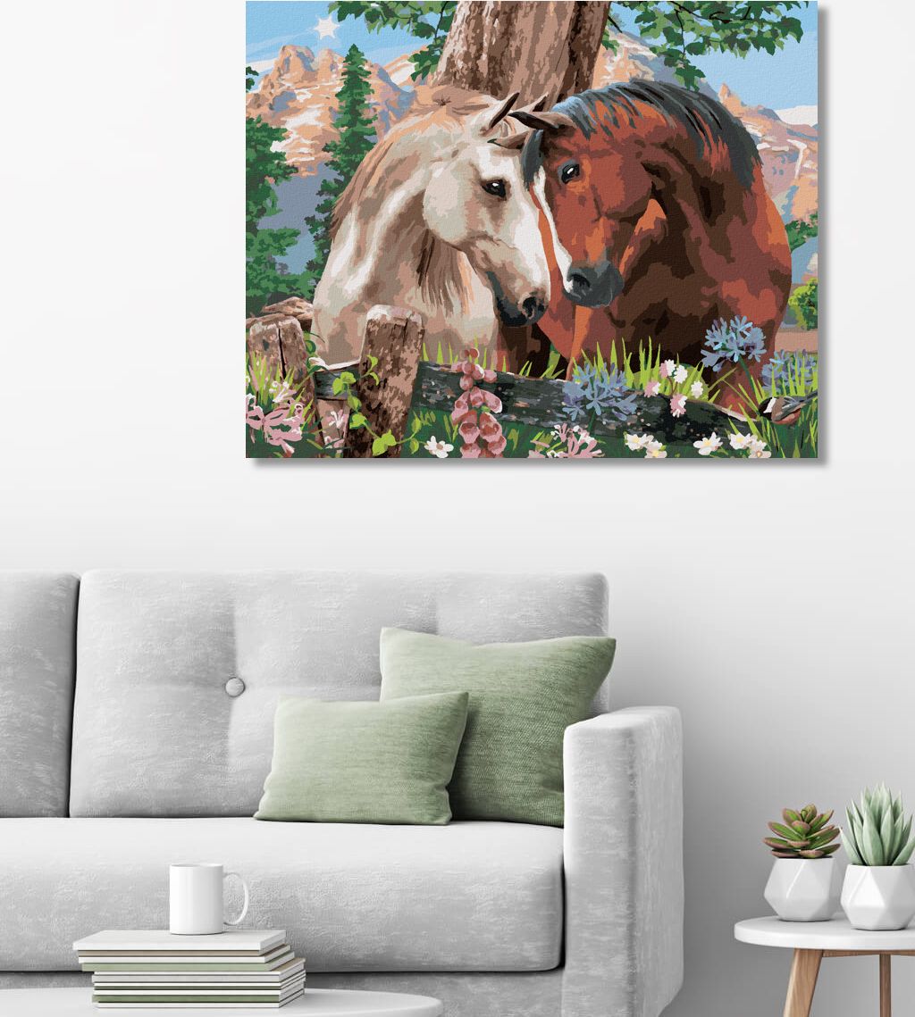 zuty Malování podle čísel - KDYŽ SE ZAMILUJE KŮŇ (HOWARD ROBINSON) - Rozměr: 40x50 cm, Rámování: Varianta: bez rámu a bez vypnutí plátna - obrázek 5