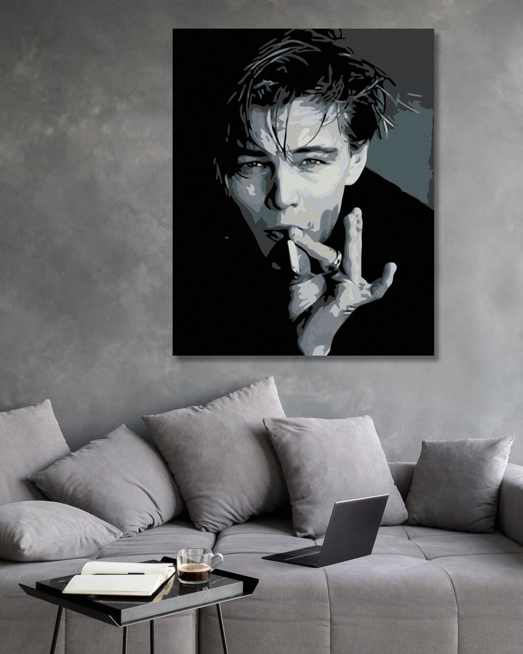 zuty Malování podle čísel - LEONARDO DICAPRIO S CIGARETOU - Rozměr: 40x50 cm, Rámování: Varianta: bez rámu a bez vypnutí plátna - obrázek 7