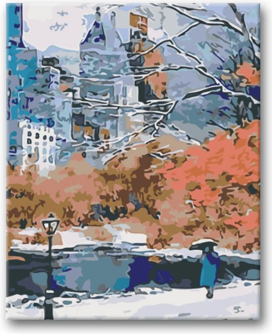 zuty Malování podle čísel - PARK V NEW YORKU - Rozměr: 40x50 cm, Rámování: Varianta: bez rámu a bez vypnutí plátna - obrázek 6