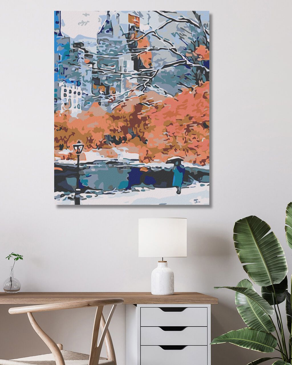 zuty Malování podle čísel - PARK V NEW YORKU - Rozměr: 40x50 cm, Rámování: Varianta: vypnuté plátno na rám - obrázek 4