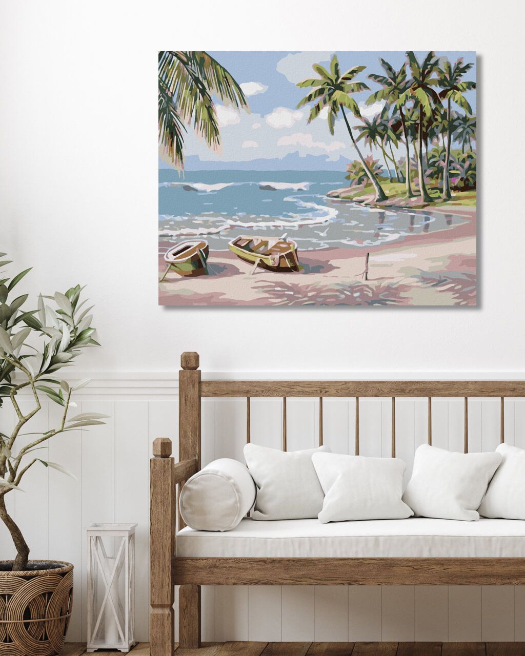 zuty Malování podle čísel - VESLICE NA PLÁŽI - Rozměr: 40x50 cm, Rámování: Varianta: vypnuté plátno na rám - obrázek 9