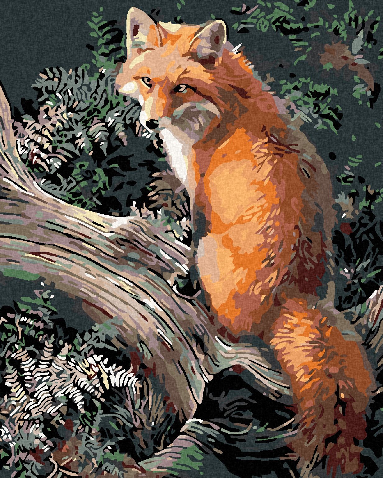 zuty Malování podle čísel - LIŠKA - Rozměr: 40x50 cm, Rámování: Varianta: bez rámu a bez vypnutí plátna - obrázek 1