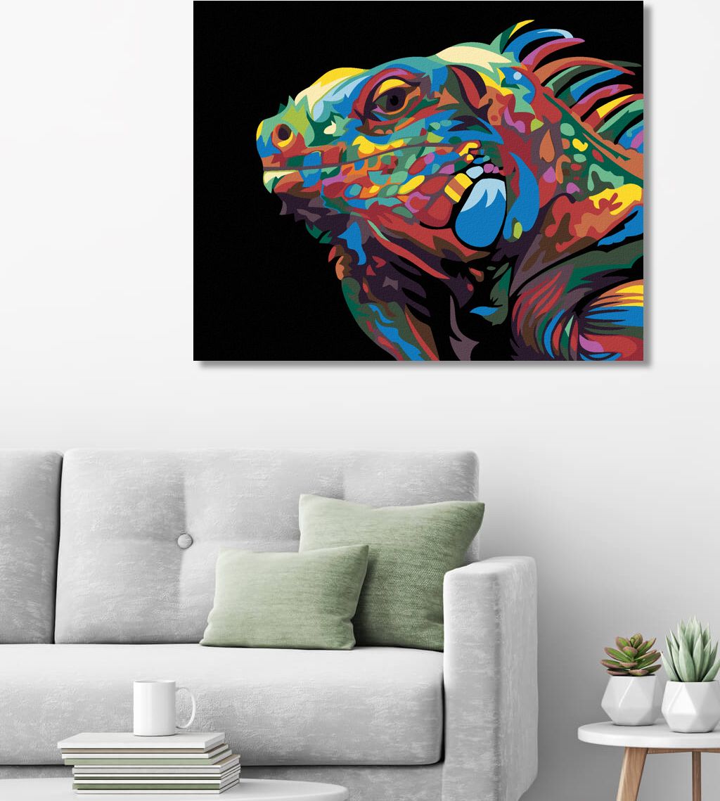 zuty Malování podle čísel - LEGUÁN - Rozměr: 40x50 cm, Rámování: Varianta: bez rámu a bez vypnutí plátna - obrázek 8