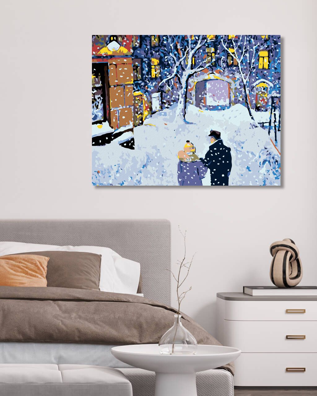 zuty Malování podle čísel - ZIMNÍ PROCHÁZKA VE DVOU - Rozměr: 40x50 cm, Rámování: Varianta: bez rámu a bez vypnutí plátna - obrázek 9