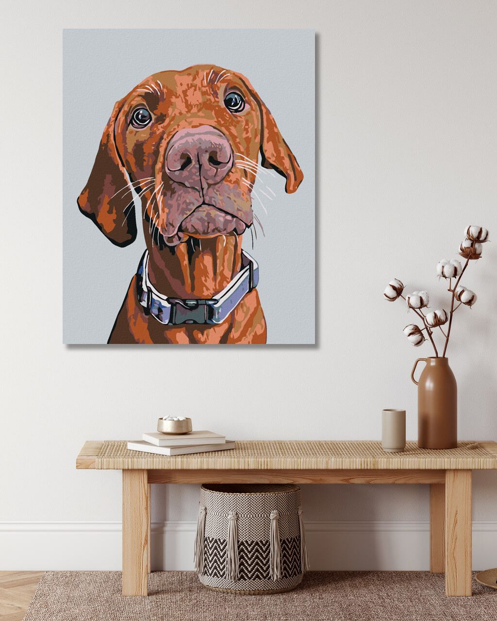 zuty Malování podle čísel - RIDGEBACK S MODRÝM OBOJKEM - Rozměr: 40x50 cm, Rámování: Varianta: vypnuté plátno na rám - obrázek 6