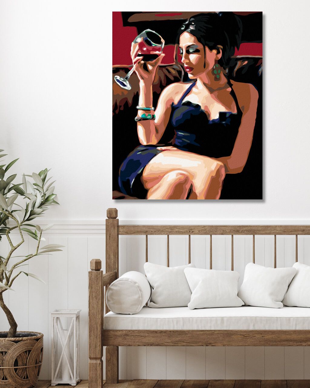 zuty Malování podle čísel - SVŮDNÁ SE SKLENKOU VÍNA - Rozměr: 40x50 cm, Rámování: Varianta: bez rámu a bez vypnutí plátna - obrázek 10