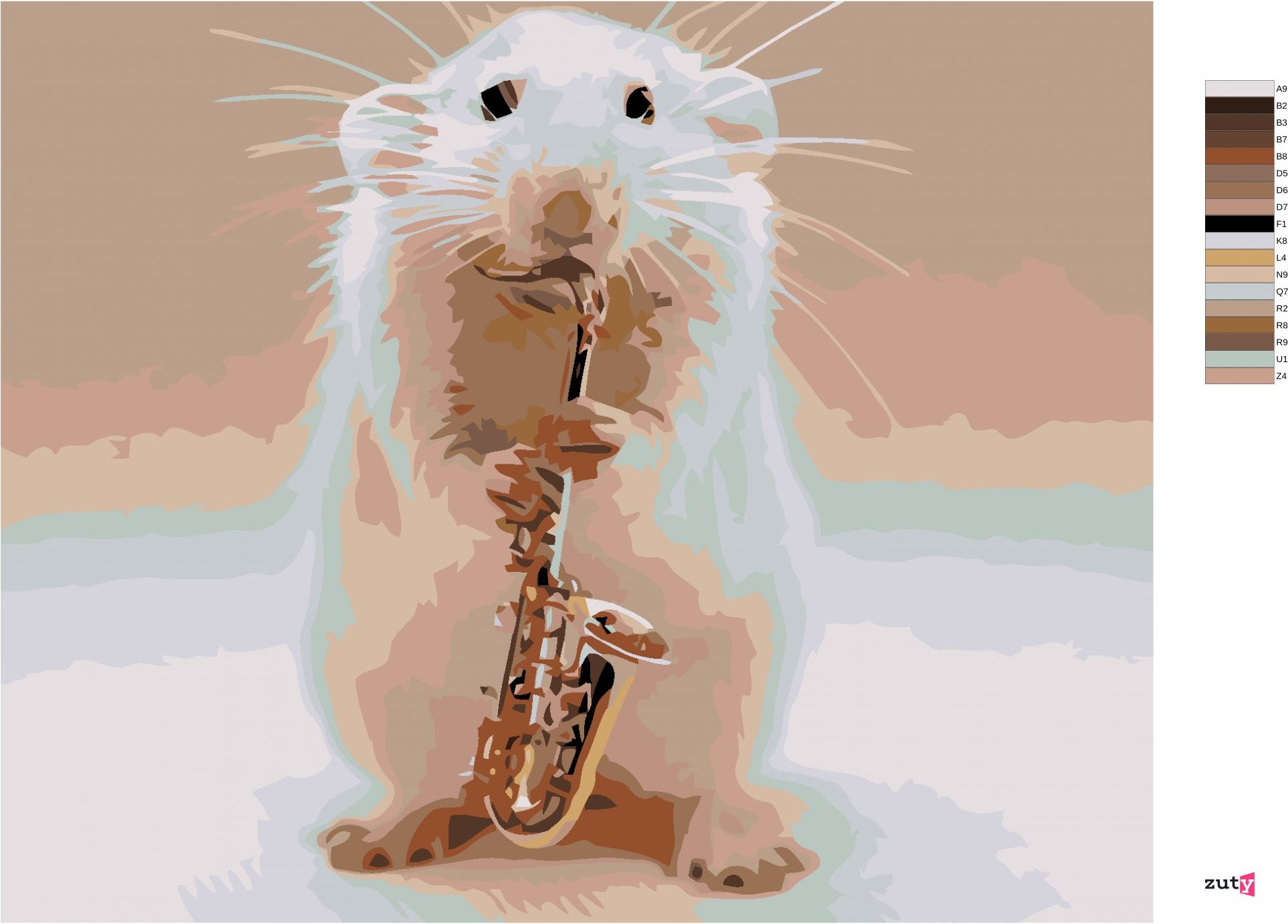zuty Malování podle čísel - ZLATÝ KŘEČEK - Rozměr: 40x50 cm, Rámování: Varianta: bez rámu a bez vypnutí plátna - obrázek 4