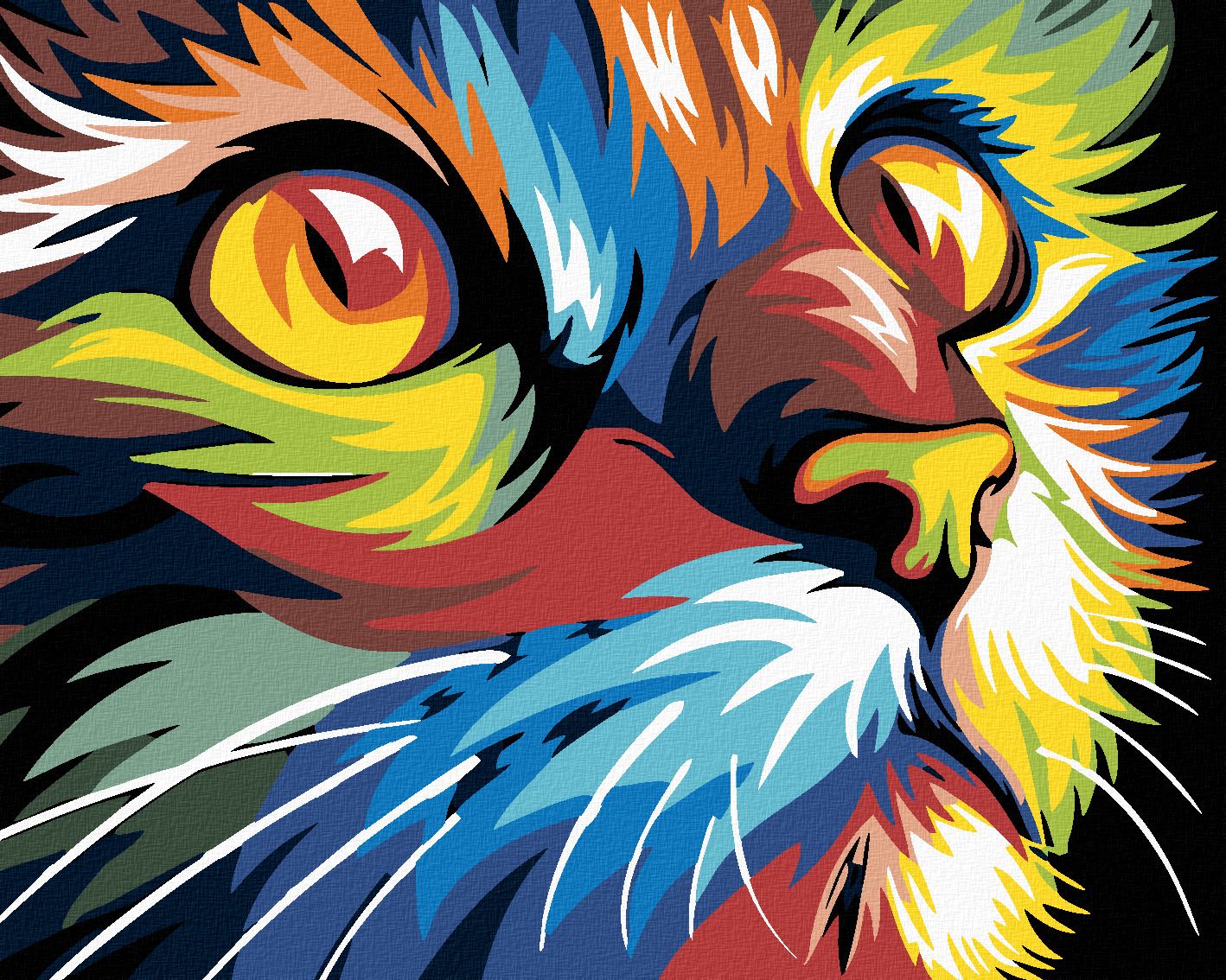 zuty Malování podle čísel - KOČKA - Rozměr: 40x50 cm, Rámování: Varianta: vypnuté plátno na rám - obrázek 1