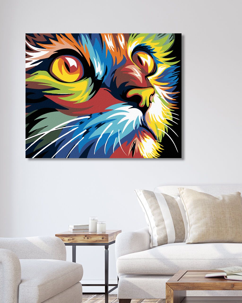 zuty Malování podle čísel - KOČKA - Rozměr: 40x50 cm, Rámování: Varianta: vypnuté plátno na rám - obrázek 8