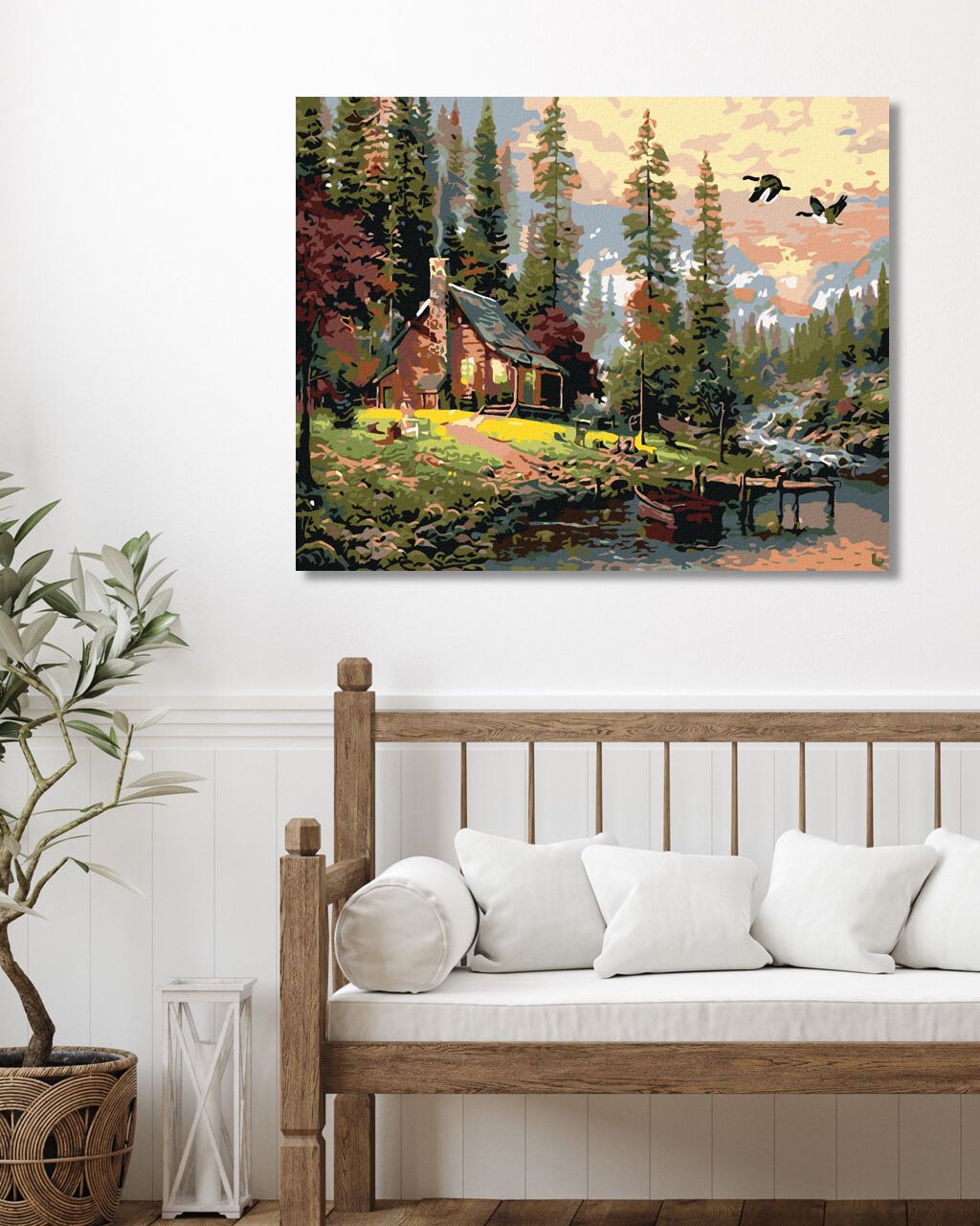 zuty Malování podle čísel - NOVÝ SRUB - Rozměr: 40x50 cm, Rámování: Varianta: bez rámu a bez vypnutí plátna - obrázek 2