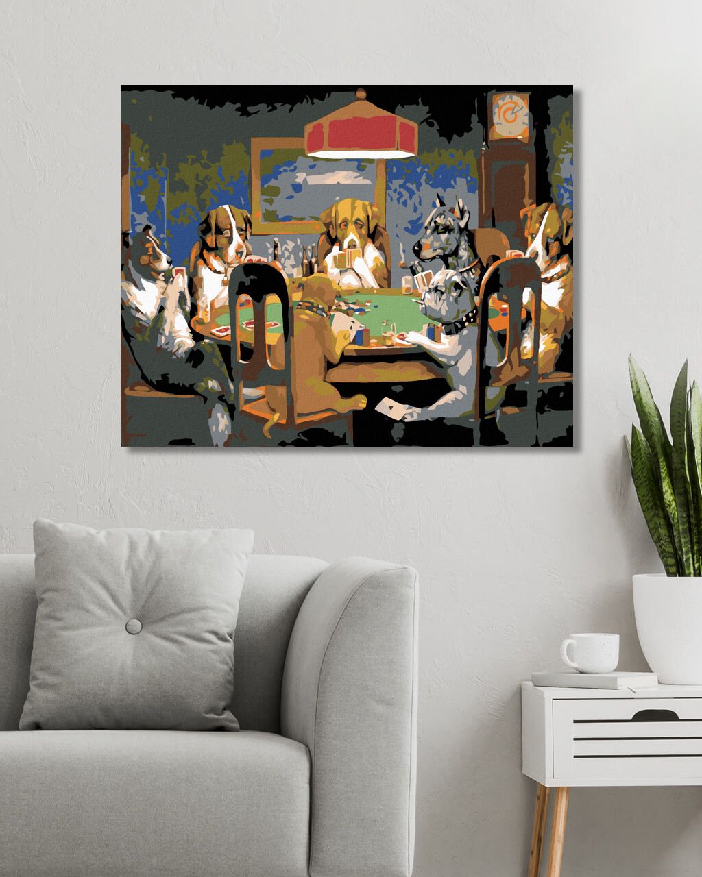 zuty Malování podle čísel - PSÍ POKER - Rozměr: 40x50 cm, Rámování: Varianta: bez rámu a bez vypnutí plátna - obrázek 5