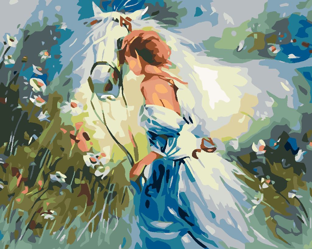 zuty Malování podle čísel - DÍVKA S BĚLOUŠEM - Rozměr: 40x50 cm, Rámování: Varianta: bez rámu a bez vypnutí plátna - obrázek 5