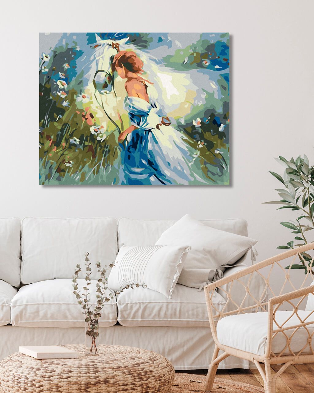 zuty Malování podle čísel - DÍVKA S BĚLOUŠEM - Rozměr: 40x50 cm, Rámování: Varianta: vypnuté plátno na rám - obrázek 14