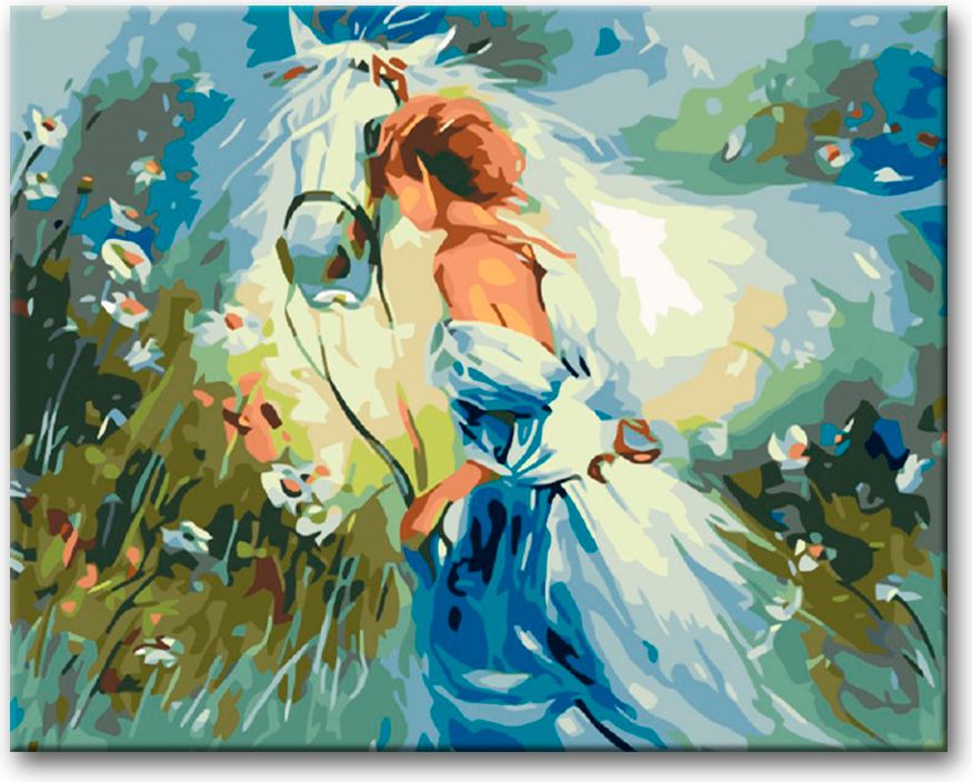 zuty Malování podle čísel - DÍVKA S BĚLOUŠEM - Rozměr: 40x50 cm, Rámování: Varianta: vypnuté plátno na rám - obrázek 18