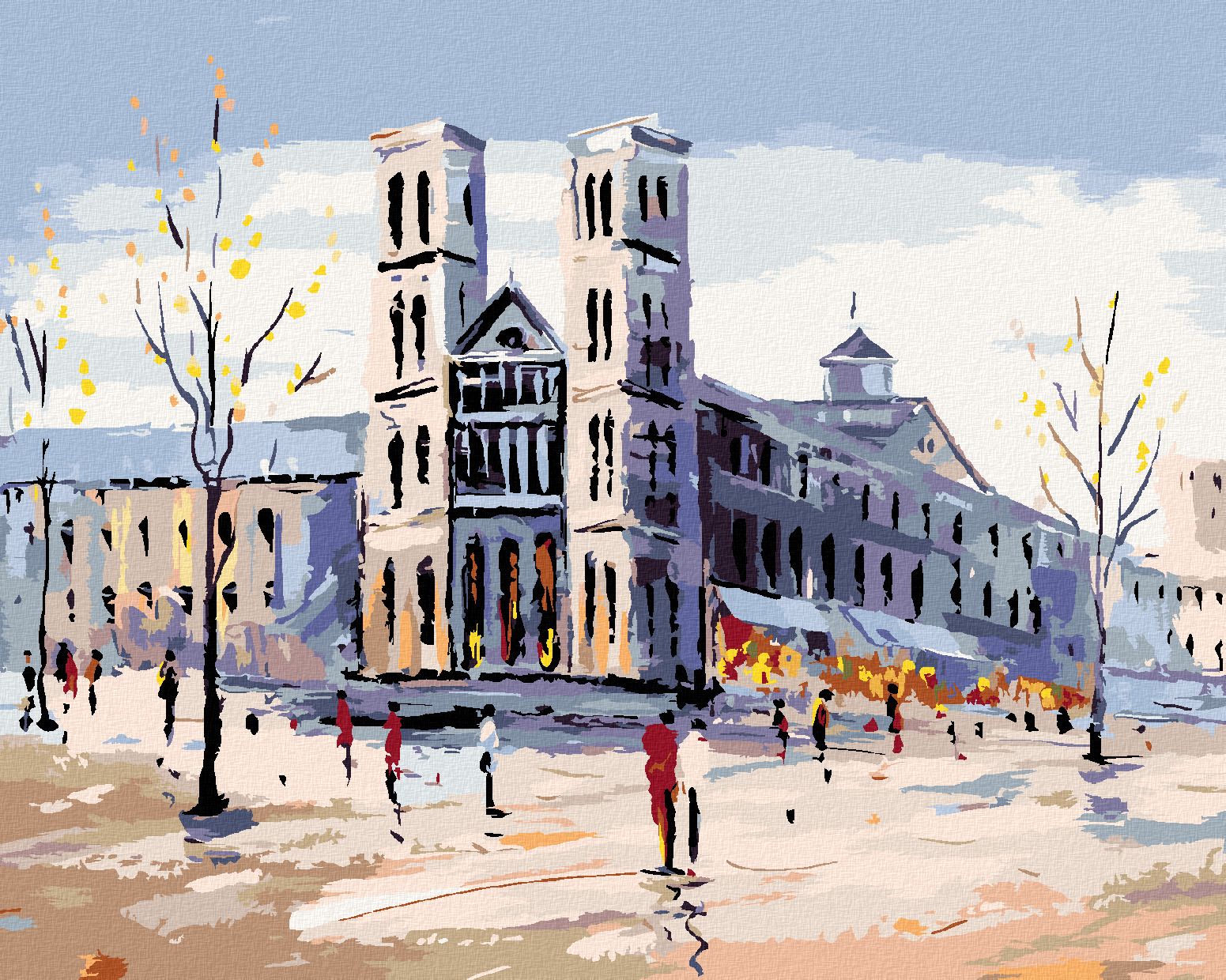 zuty Malování podle čísel - NOTRE-DAME V PAŘÍŽI - Rozměr: 40x50 cm, Rámování: Varianta: bez rámu a bez vypnutí plátna - obrázek 1