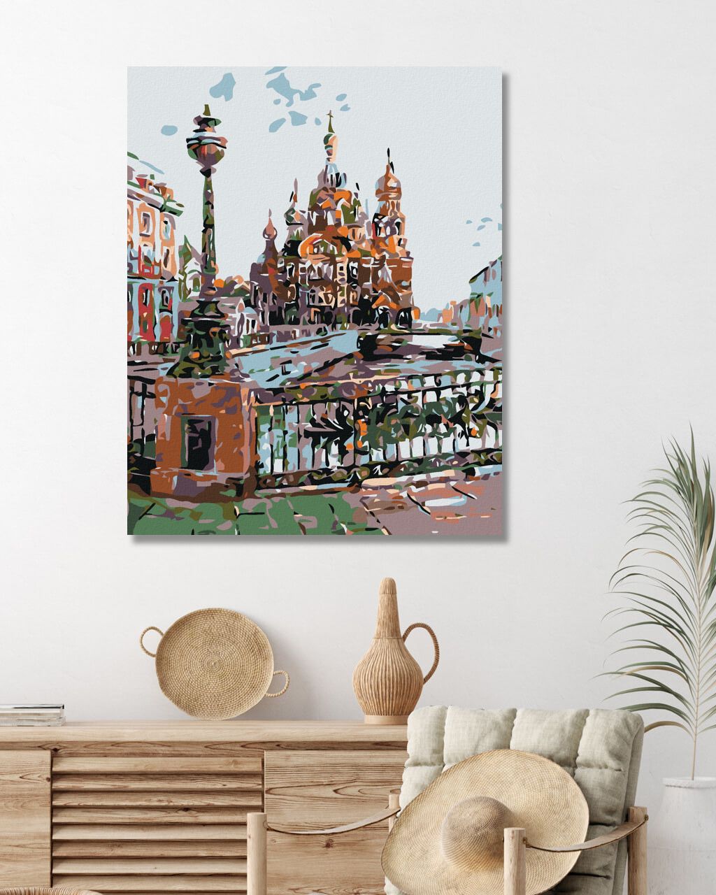 zuty Malování podle čísel - ŘEKA PŘED KATEDRÁLOU - Rozměr: 40x50 cm, Rámování: Varianta: vypnuté plátno na rám - obrázek 4