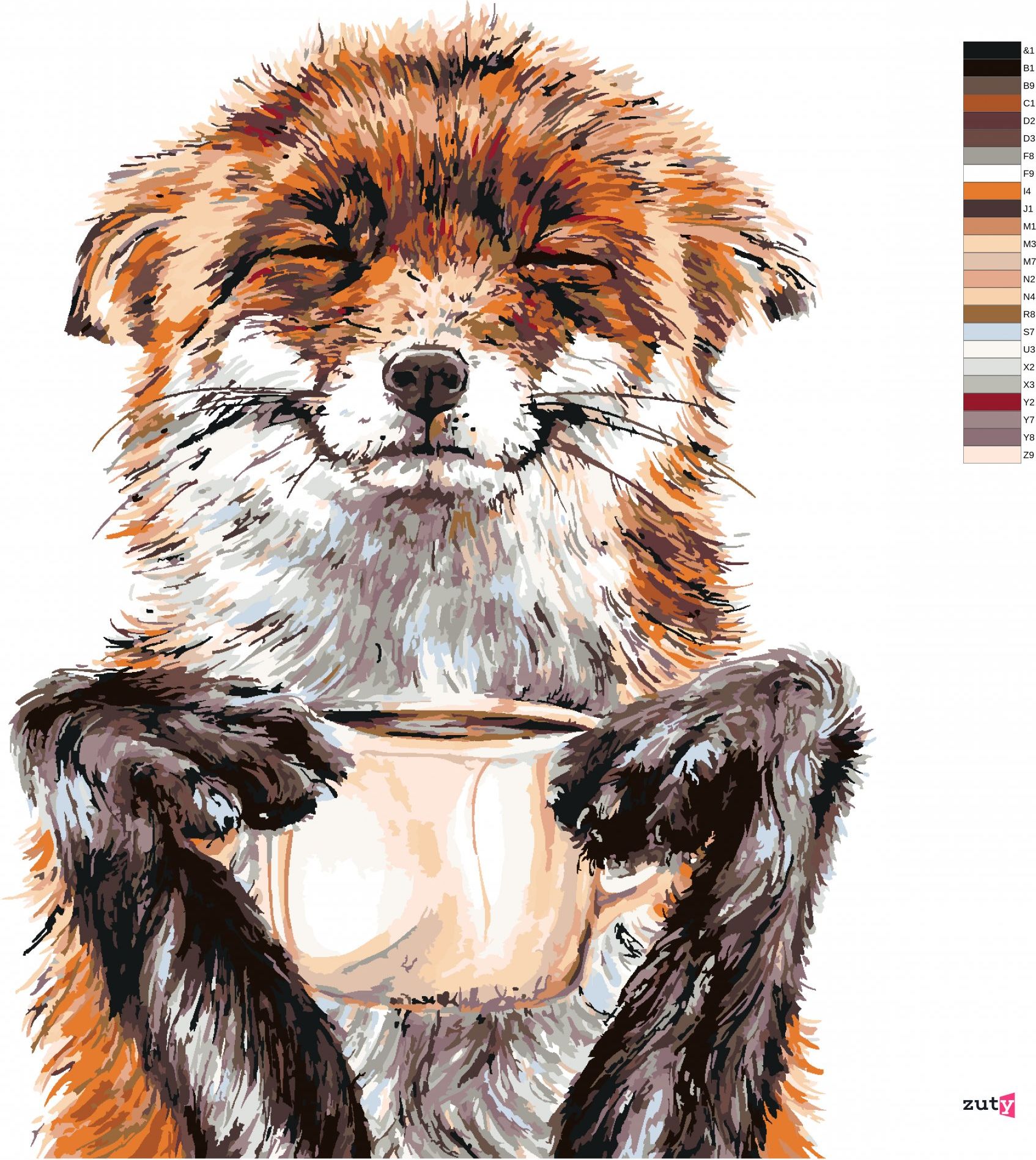 zuty Malování podle čísel - LIŠKA A KÁVA (HOLLY SIMENTAL) - Rozměr: 40x50 cm, Rámování: Varianta: vypnuté plátno na rám - obrázek 10