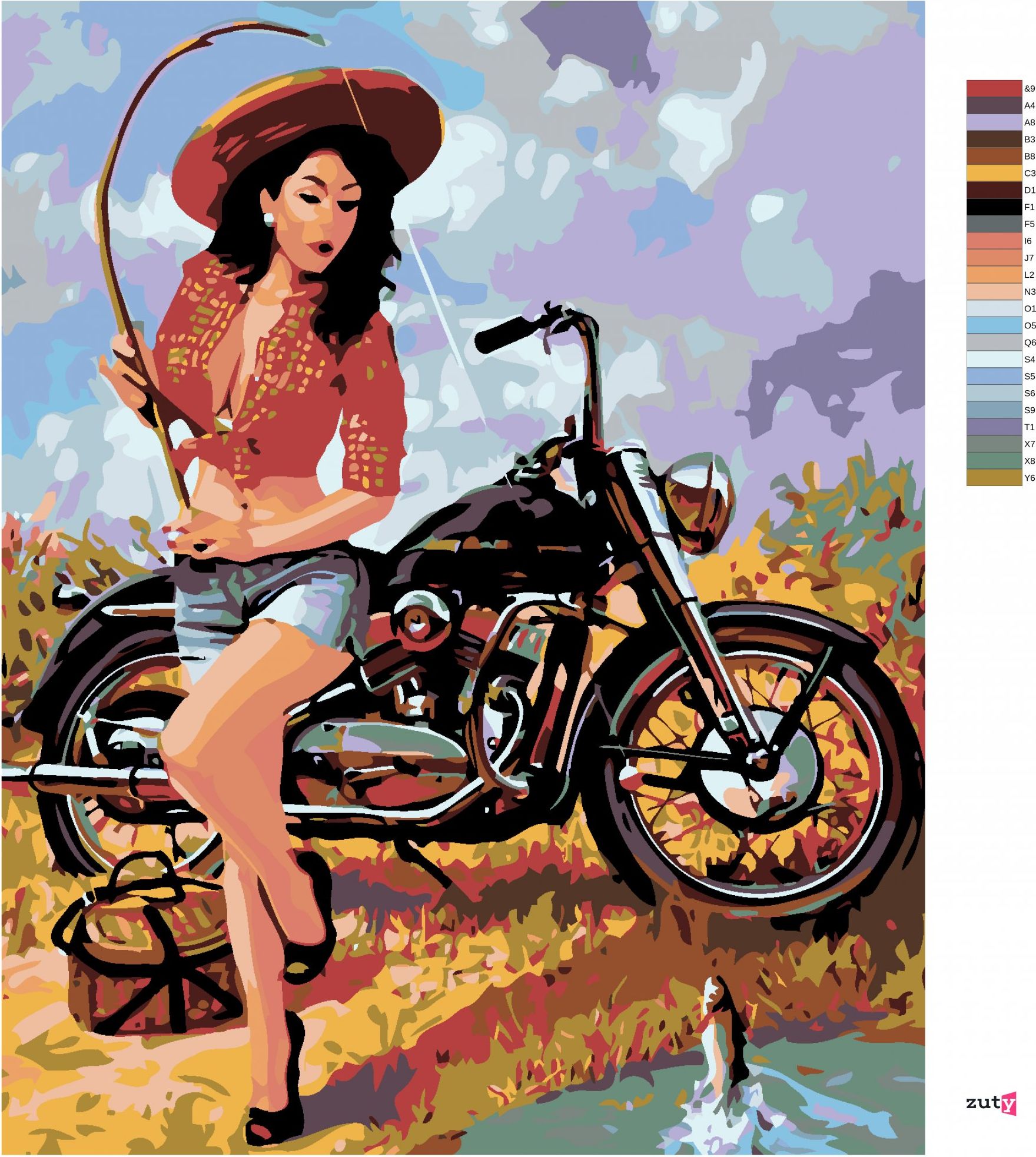 zuty Malování podle čísel - RYBÁŘKA S MOTORKOU - Rozměr: 40x50 cm, Rámování: Varianta: bez rámu a bez vypnutí plátna - obrázek 8
