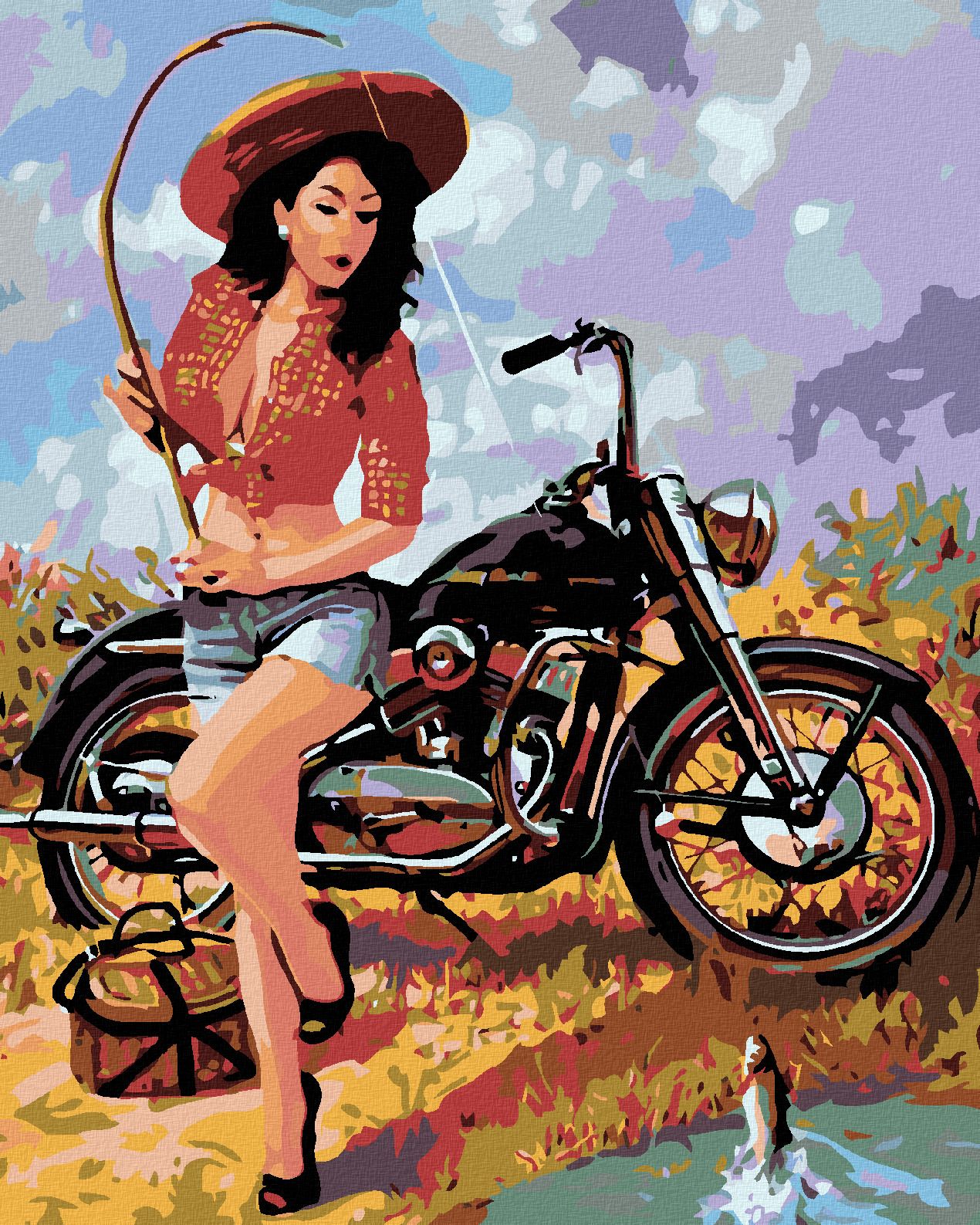 zuty Malování podle čísel - RYBÁŘKA S MOTORKOU - Rozměr: 40x50 cm, Rámování: Varianta: vypnuté plátno na rám - obrázek 1