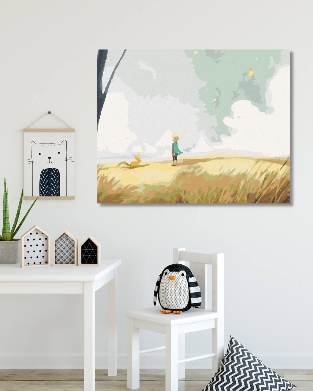 zuty Malování podle čísel - MALÝ PRINC NA PLÁNI - Rozměr: 40x50 cm, Rámování: Varianta: bez rámu a bez vypnutí plátna - obrázek 5