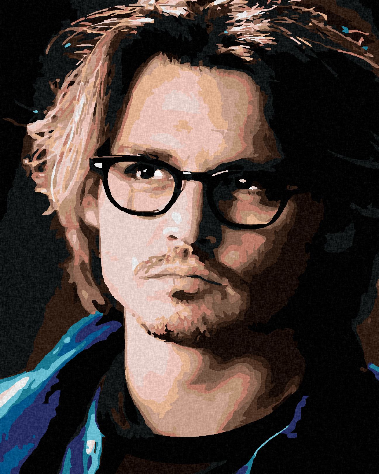 zuty Malování podle čísel - JOHNNY DEPP - Rozměr: 40x50 cm, Rámování: Varianta: vypnuté plátno na rám - obrázek 1