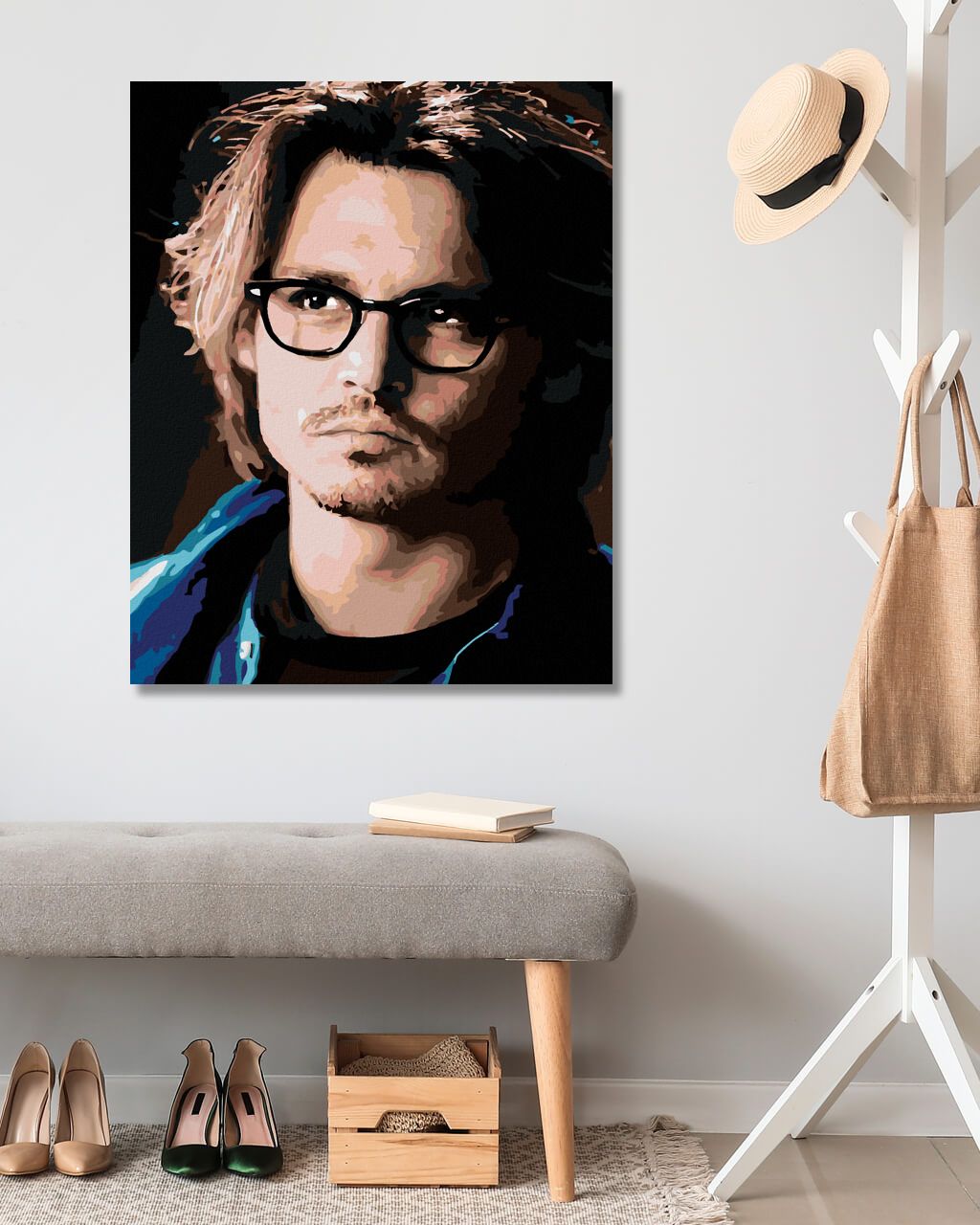 zuty Malování podle čísel - JOHNNY DEPP - Rozměr: 40x50 cm, Rámování: Varianta: vypnuté plátno na rám - obrázek 9