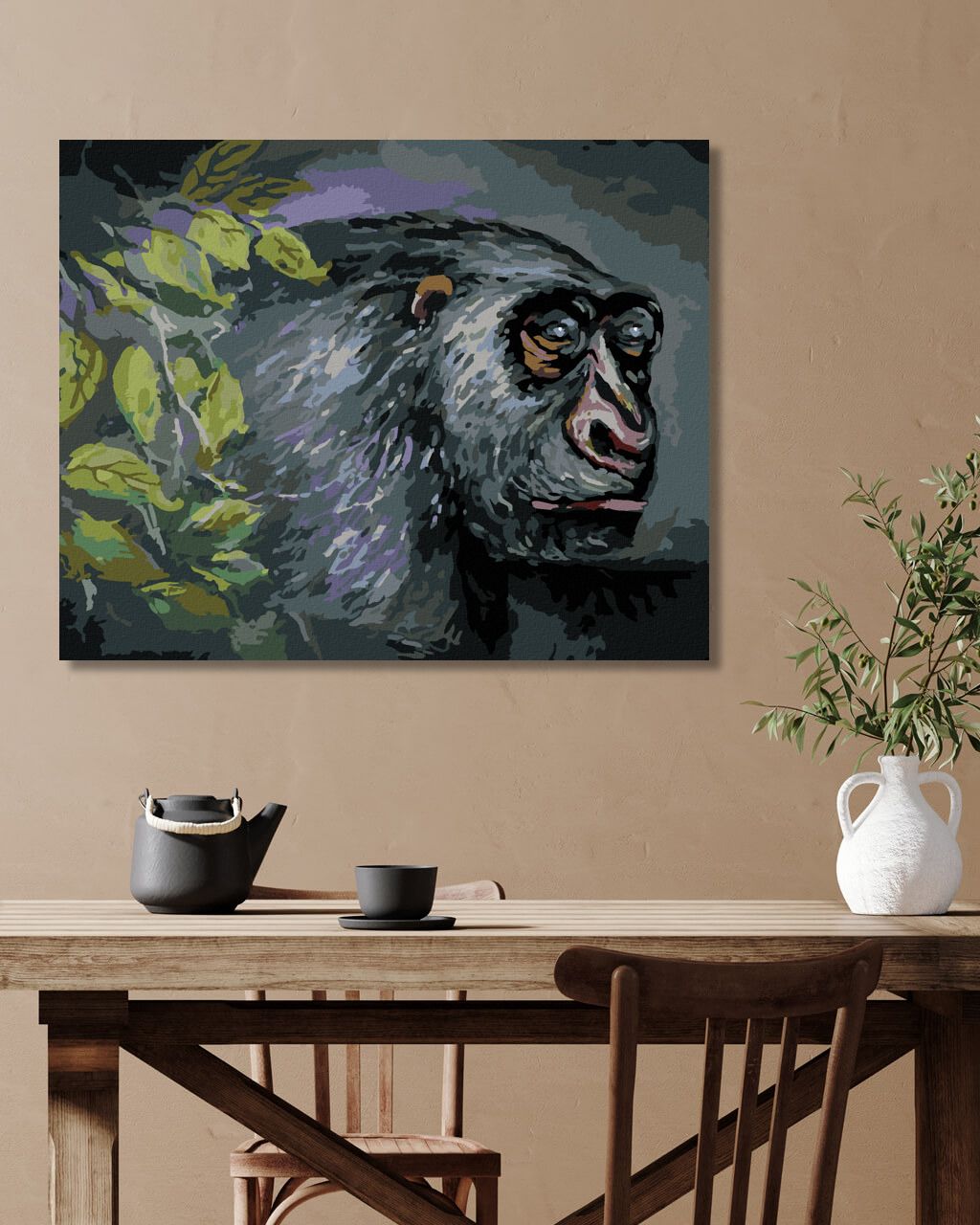 zuty Malování podle čísel - OPICE - Rozměr: 40x50 cm, Rámování: Varianta: vypnuté plátno na rám - obrázek 7